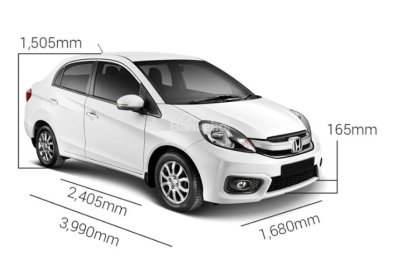 Kích thước Honda Amaze thế hệ cũ z