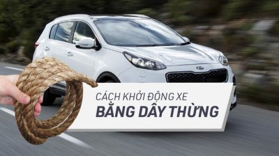 Tuyệt chiêu khởi động xe ô tô chết máy bằng dây thừng 1