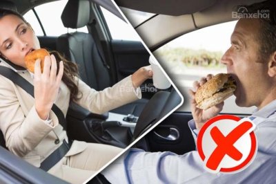 5. Không ăn uống trong xe Cách bảo dưỡng ô tô
