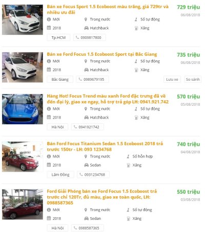 Giá Ford Focus 2018 tại đại lý chỉ từ 550 triệu đồng Giá Ford Focus 2018 tại đại lý chỉ từ 550 triệu đồng..