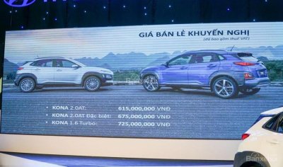 Hyundai Kona có giá khởi điểm từ 615 triệu đồng Hyundai Kona