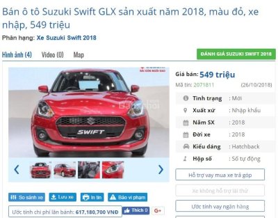 Suzuki Swift 2019 chính thức mở đặt cọc, cuối tuần ra mắt tại đại lý.