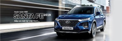 Hyundai Santa Fe 2019 xuất hiện trên facebook chính thức của HTC, bắt đầu trưng bày từ ngày 4/11.