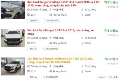 Top xe bán tải cũ giữ giá nhất 2018 3