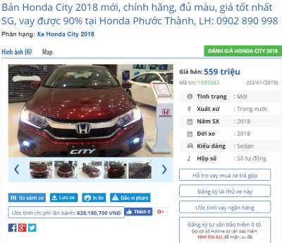 Hỗ trợ vay 90% khi mua xe Honda City cận Tết Nguyên đán