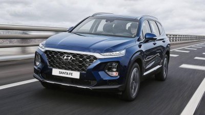 Hyundai SantaFe màu xanh đen phiên bản 2019...