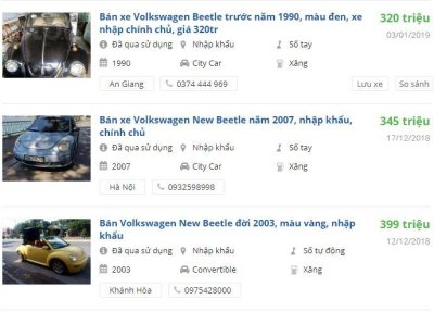 Gợi ý 10 mẫu xe nhỏ gọn cho nữ - Volkswagen Beetle Gợi ý 10 mẫu xe nhỏ gọn cho nữ - Volkswagen Beetle
