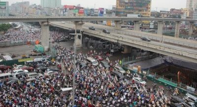 Khung cảnh tắc đường ở Hà Nội Khung cảnh tắc đường ở Hà Nội...