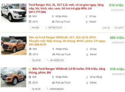 Đón đầu thuế mới, dù khan hàng Ford Ranger tại đại lý vẫn tung ra nhiều khuyến mãi gói trang bị ..