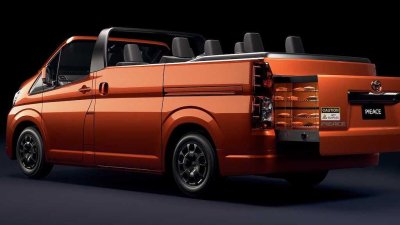 Chiêm ngưỡng Toyota Hiace phiên bản mui trần đặc biệt 2 Chiêm ngưỡng Toyota Hiace phiên bản mui trần đặc biệt 3