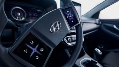 Hyundai giới thiệu ý tưởng vô-lăng tích hợp màn hình cảm ứng Hyundai giới thiệu ý tưởng vô-lăng tích hợp màn hình cảm ứng