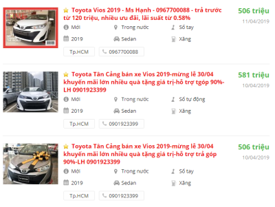Các đại lý Toyota tiếp tục thực hiện ưu đãi cho Toyota Vios Các đại lý Toyota tiếp tục thực hiện ưu đãi
