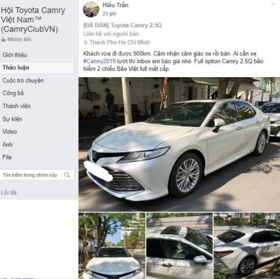 Toyota Camry 2019 chưa đăng kiểm, đi 900km đã rao bán với giá sốc 2 Toyota Camry 2019 chưa đăng kiểm, đi 900km đã rao bán với giá sốc a2