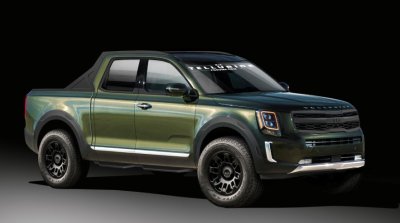 Ảnh dựng xe bán tải của Kia dựa trên Kia Telluride 2020.