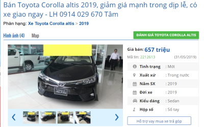 Đại lý hạ giá sốc cho Toyota Corolla Altis: Dọn đường cho phiên bản mới? 1 Đại lý hạ giá sốc cho Toyota Corolla Altis: Dọn đường cho phiên bản mới? a1