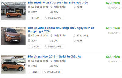 Thông số kỹ thuật xe Suzuki Vitara 10 Thông số kỹ thuật xe Suzuki Vitara a10
