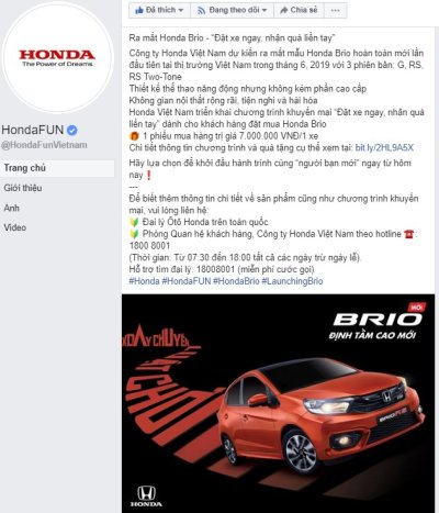 Chương trình khuyến mãi đối với khách hàng đặt mua Honda Brio kết thúc ngay trước ngày ra mắt 18/6 - Ảnh 1 Chương trình khuyến mãi đối với khách hàng đặt mua Honda Brio kết thúc ngay trước ngày ra mắt 18/6 - Ảnh 1.