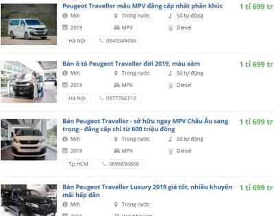 Giá xe Peugeot Traveller 2019 tại đại lý Giá xe Peugeot Traveller 2019 tại đại lý 1