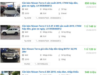 Giá xe Nissan Terra 2019 tại đại lý phân phối Giá xe Nissan Terra 2019 tại đại lý phân phối 1