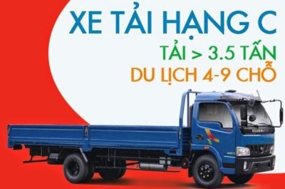 Người có bằng lái hạng C có thể lái được xe tải trên 3,5 tấn và xe ô tô có 9 chỗ ngồi Người có bằng lái hạng C có thể lái được xe tải trên 3,5 tấn và xe ô tô có 9 chỗ ngồi.