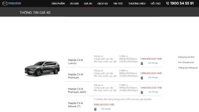 Mazda CX-8 2019 quay trở lại giá thực, tăng cao nhất 125 triệu đồng 4 Mazda CX-8 2019 quay trở lại giá thực, tăng cao nhất 125 triệu đồng a4