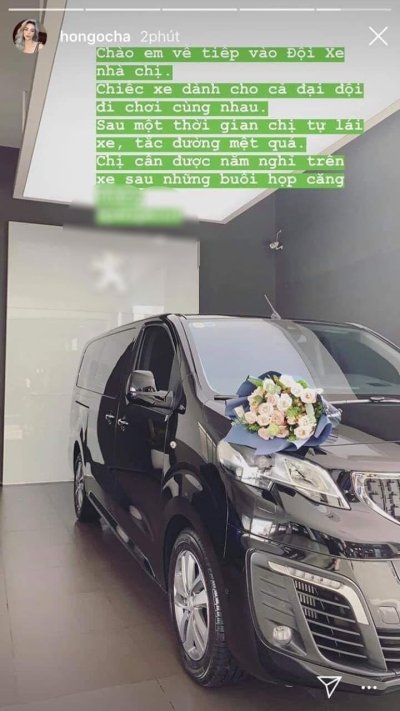 Story của Hồ Ngọc Hà chia sẻ hình ảnh chiếc Peugeot Traveller mới Story của Hồ Ngọc Hà chia sẻ hình ảnh chiếc Peugeot Traveller