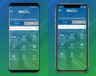 Giao diện app Oto.com.vn mới bắt mắt và thân thiện với người dùng ...