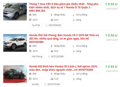 Honda CRV 2019 có khuyến mại gì Honda CRV 2019 có khuyến mại gì.