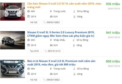 Giá xe Nissan X-Trail 2019 tại các đại lý 1 Giá xe Nissan X-Trail 2019 tại các đại lý a1