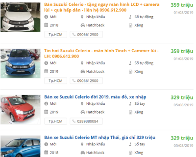 Giá xe Suzuki Celerio 2019 tại đại lý Giá xe Suzuki Celerio 2019 tại đại lý 1