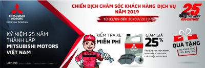 MMV mang đến “Chiến dịch chăm sóc khách hàng” dành cho tất cả khách hàng sử dụng xe Mitsubishi trên toàn quốc.