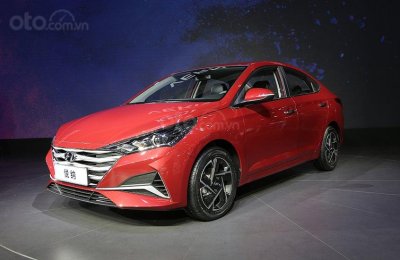 Hyundai Accent 2020 nâng cấp mới Góc 3/4 đầu xe Hyundai Accent 2020 nâng cấp mới.