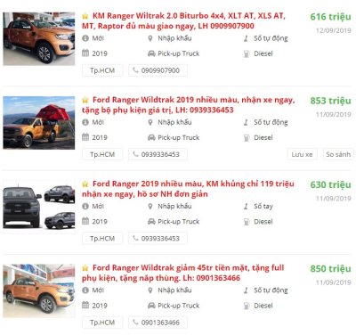 Khuyến mãi Ford Ranger Khuyến mãi Ford Ranger.