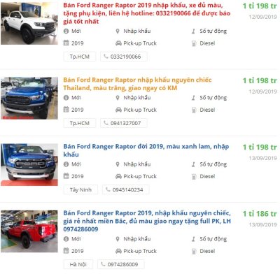 Ford Ranger Raptor 2019 có khuyến mại gì? Ford Ranger Raptor 2019 có khuyến mại gì.