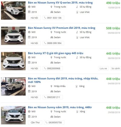 Nissan Sunny 2019 có khuyến mại gì Nissan Sunny 2019 có khuyến mại gì.