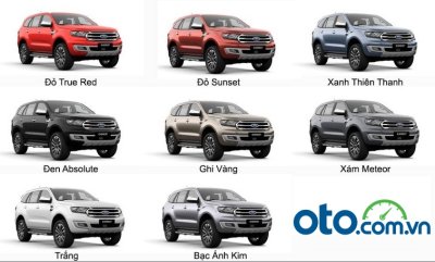Màu xe Ford Everest 2019 Màu xe Ford Everest 2019