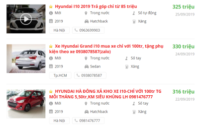 Giá bán xe Hyundai Grand i10 2019 mới nhất tại các đại lý Giá bán xe Hyundai Grand i10 2019 mới nhất tại các đại lý.
