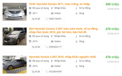 Giá bán xe Hyundai Sonata mới nhất Giá bán xe Hyundai Sonata mới nhất.