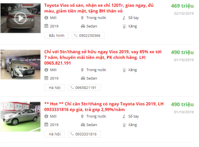 Toyota Vios 2019 có khuyến mại gì? Toyota Vios 2019 có khuyến mại gì.