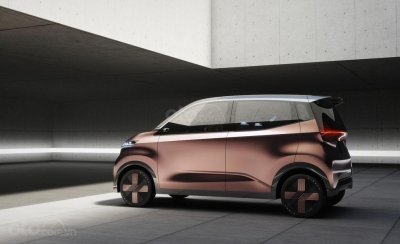 Nissan IMk Concept hồng ánh vàng không có cửa Nissan IMk Concept hồng ánh vàng không có cửa