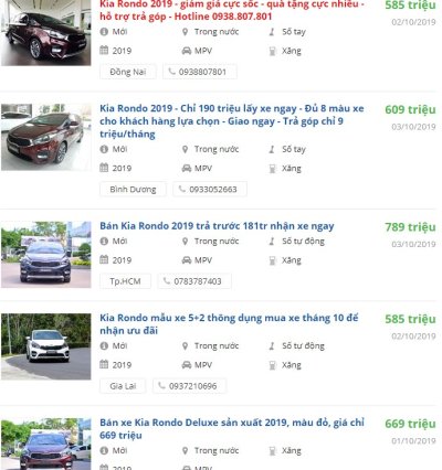 Giá xe Kia Rondo 2019 Giá xe Kia Rondo 2019 a1