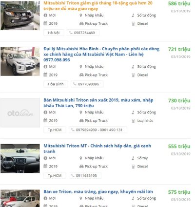 Giá xe Mitsubishi Triton 2019 1 Giá xe Mitsubishi Triton 2019 a1