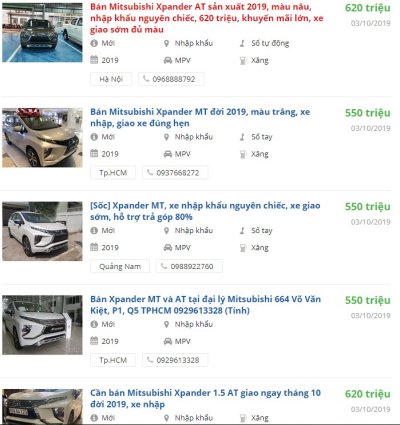 Giá xe Mitsubishi Xpander 2019 Giá xe Mitsubishi Xpander 2019 a