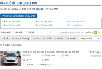 Ford Escape 2020 nhận đặt cọc, lộ phiên bản động cơ tại Việt Nam 2 Ford Escape 2020 nhận đặt cọc, lộ phiên bản động cơ tại Việt Nam a2