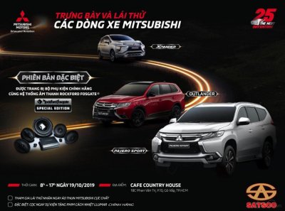 Chương trình trải nghiệm và lái thử cùng Mitsubishi Satsco Chương trình trải nghiệm và lái thử cùng Mitsubishi Satsco.