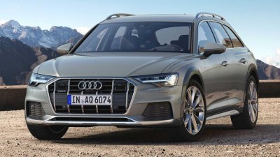 Audi A6 Allroad 2020 sở hữu lưới tản nhiệt với các thanh chrome sáng bóng.