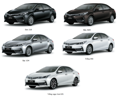 Màu Toyota Corolla Altis 2019 - 2020 Màu Toyota Corolla Altis 2019 - 2020