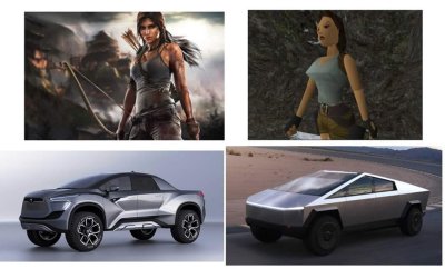 Một số hình ảnh của mẫu bán tải Tesla Cybertruck concept được chế lại - Ảnh 2 Một số hình ảnh của mẫu bán tải Tesla Cybertruck concept được chế lại - Ảnh 2.