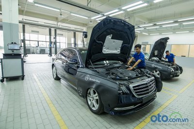 Mercedes-Benz Vietnam Star Bình Dương: khu vực xưởng Mercedes-Benz Vietnam Star Bình Dương: khu vực xưởng.
