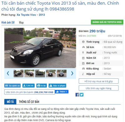 Có 300 triệu đồng, mua xe ô tô gì đi Tết? 5 Toyota Vios 2013